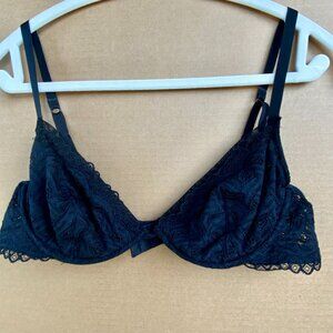 Cosa Bella Black Lace Bra Sz 36C